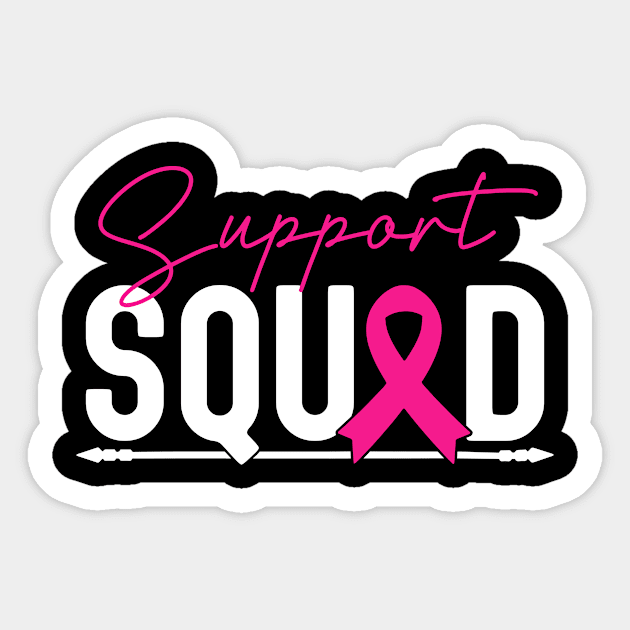 Breast Cancer Warrior Support Squad Breast Cancer Awareness Women Sticker by Ene Alda